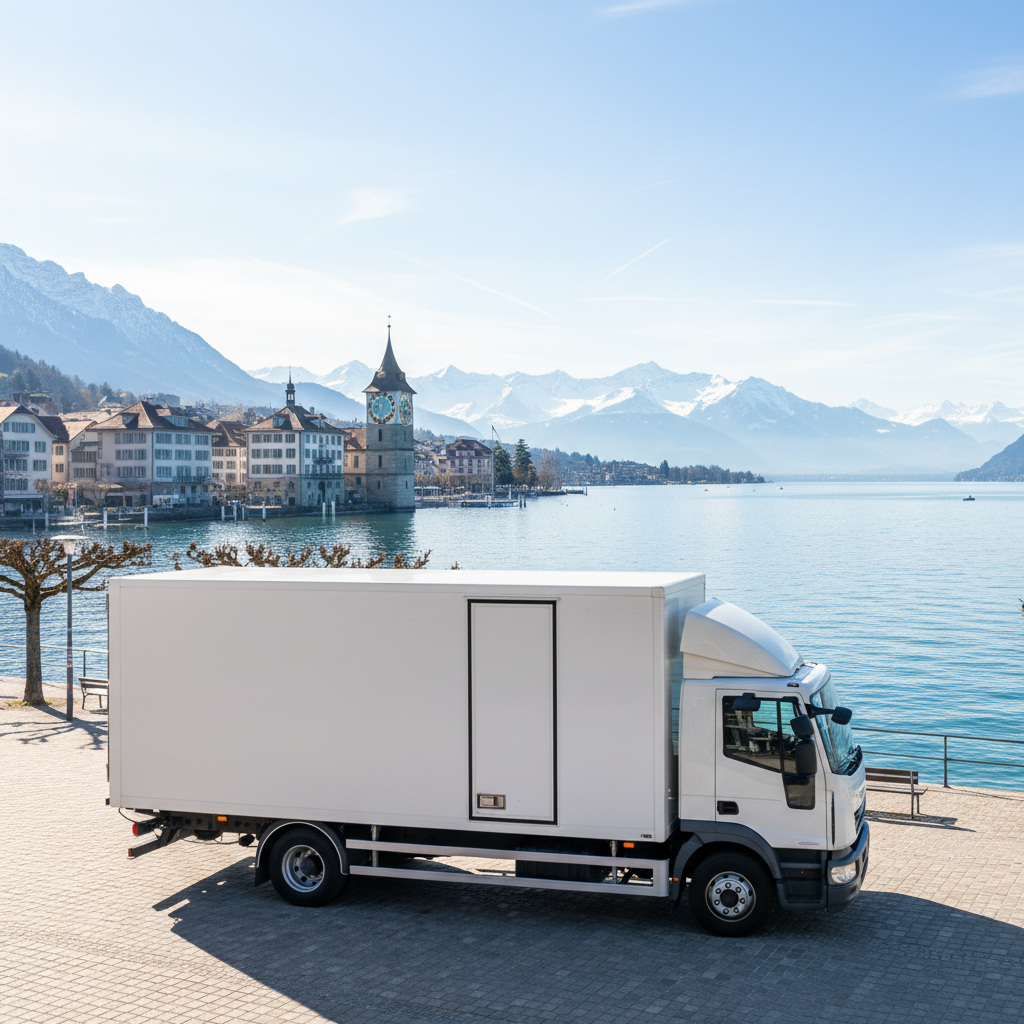 Umzugsfirma Zug – Umzugswagen am Zugersee