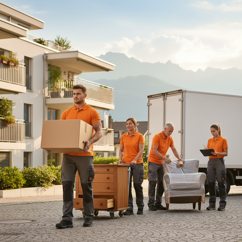 Zuber Umzug Team bei der Arbeit – Professionelle Umzugsfirma Zürich